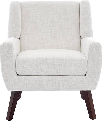 UIXE Accent Chairs Set of 2, Fabric Upholstered Armchair for Living Room, Comfy Arm Chair Single Sofa Bedroom Side Reading Seat - Flax Beige