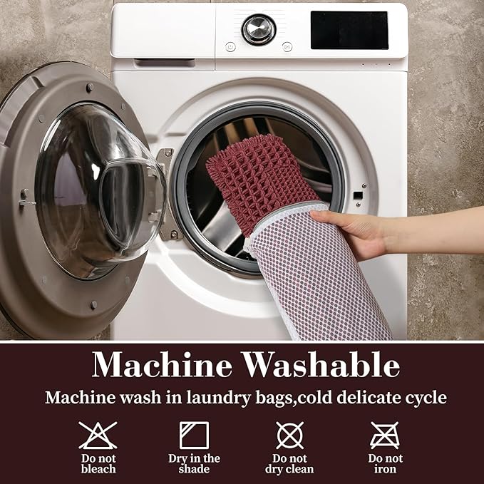 RESARE Waffle Bath Mat for Bathroom, Super Absorbent Bathroom Rugs Non Slip Machine Washable, Ultra Soft Quick Dry Boho Bath Rugs with Tassels for Floor, Upgraded Bordered Design, 24"x36" Dark Red