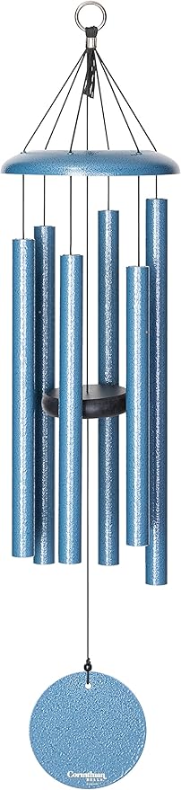 Corinthian Bells by Wind River - 30 inch Sky Blue Wind Chime for Patio, Backyard, Garden, and Outdoor Decor (Aluminum Chime) Made in The USA