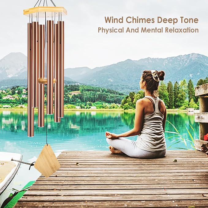 Wind Chimes Outdoor Large Deep Tone, 36 Inches WindChimes Outdoor Memorial Wind Chime for Mom/Housewarming/Christmas, Windchime for Outside Garden, Patio, Home Decor