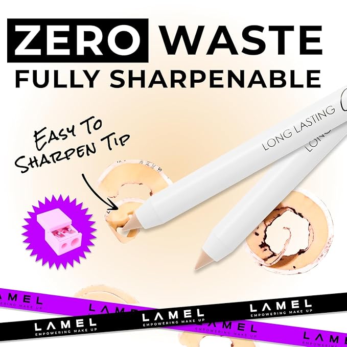 Nude Waterline Eyeliner, Ultra Long Lasting Gel Eyeliner Pencil, Waterproof Eye Liner, Smudge Proof, Creamy Eye Pencil, Sweat Proof Makeup, Highly-Pigmented White (407 Shade)