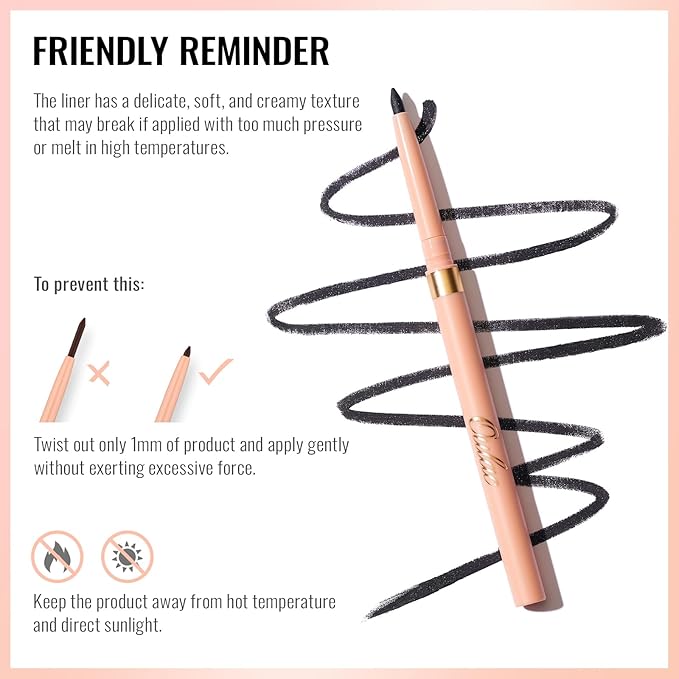 Oulac Yellow Eyeliner Pencil, Waterproof Retractable Eye Liner Pen, Smooth and Creamy Eye Makeup for Precision Application Vegan & Cruelty-Free, 12 Lemon Cake