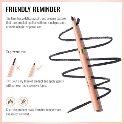 Oulac Yellow Eyeliner Pencil, Waterproof Retractable Eye Liner Pen, Smooth and Creamy Eye Makeup for Precision Application Vegan & Cruelty-Free, 12 Lemon Cake