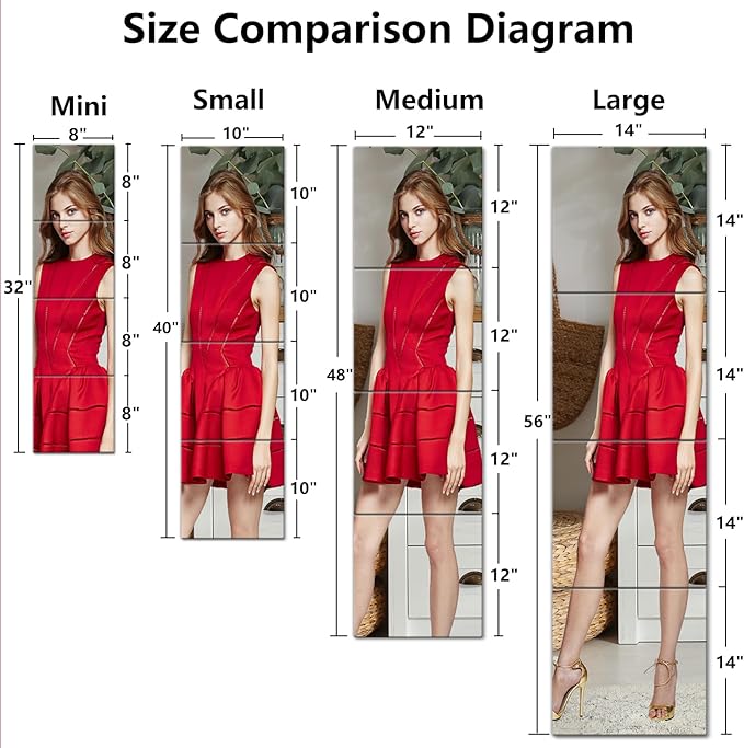 Shatterproof Wall Mirror Full Length for Bedroom, Acrylic Gym Mirrors For Home, Extra Thick: 0.12 inch, 14 x 14 inch x 4 Pcs, Workout Mirrors Safe for Kids, Over The Door, Long Wall Mounted