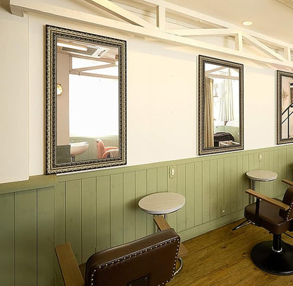 Bathroom Wall Mirror, Decorate Bathroom Mirrors for Wall, Rectangle Modern Bathroom Wall Mounted Mirror Vertical or Horizontal Hanging for Living Room (Gold Framed 40" x24'')