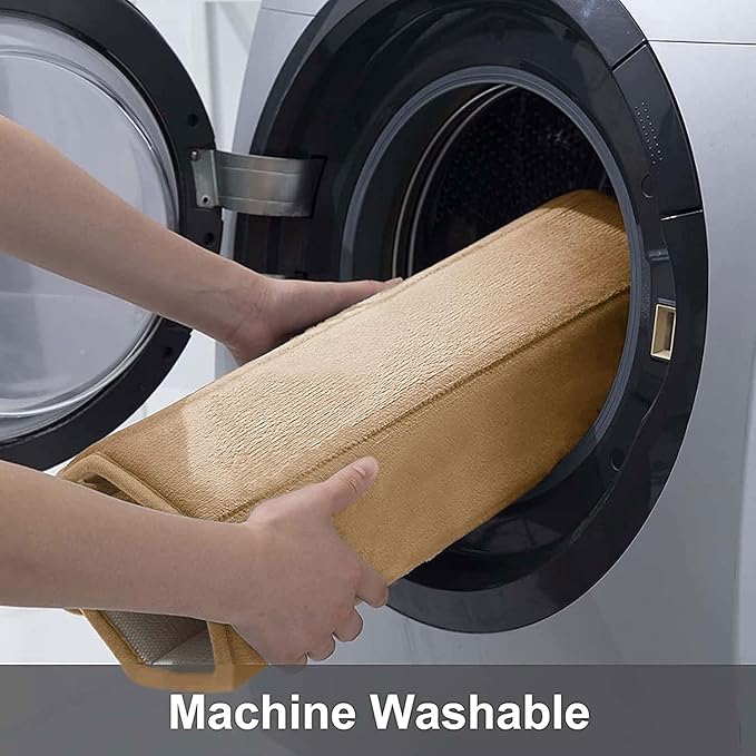 Buganda Memory Foam Bath Mat, 59" x 20", Ultra Soft and Non-Slip Bathroom Rugs, Water Absorbent and Machine Washable Bath Rug Runner for Bathroom, Shower, and Tub, Camel