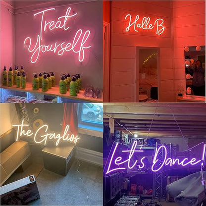 Custom Neon Signs for Wall Decor, CUSTOMNEON Personalized Neon Signs Customizable for Wedding Birthday Prom Party, Custom Neon Lights for Bedroom Bar Studio Beauty Salon Business Shop