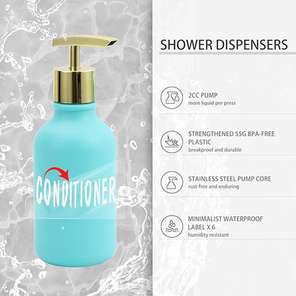 Teal Bathroom Accessories Set - 10 Piece Bathroom Accessory Set with Trash Can, Soap Dispenser, Soap Dish, Toothbrush Holder and Cup, Toilet Brush, Qtip Holder, Bathroom Decor Sets Complete