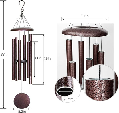 Wind Chimes for Outside Deep Tone, 38'' Large Memorial Wind Chimes Outdoor, Wind Chime Gifts for Garden Balcony Patio and Home Décor. Bronze