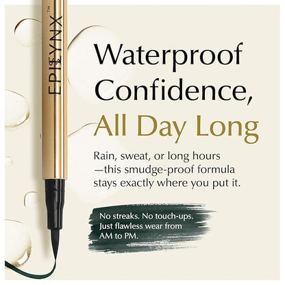 Waterproof Eyeliner - Smudge-Proof Liquid Eyeliner Pen with Precision Tip for Smooth, Long-Lasting Application - Vegan, Hypoallergenic & Gluten-Free Eye Liner - 2mL Green