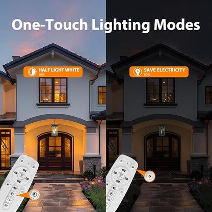 3-Color LED Outdoor Pendant Light with Remote, 3-Light 19" Large Outdoor Chandelier for Porch, Black Exterior Pendant Lighting Fixture Ceiling Mount Pendant Lantern for Patio Front Door