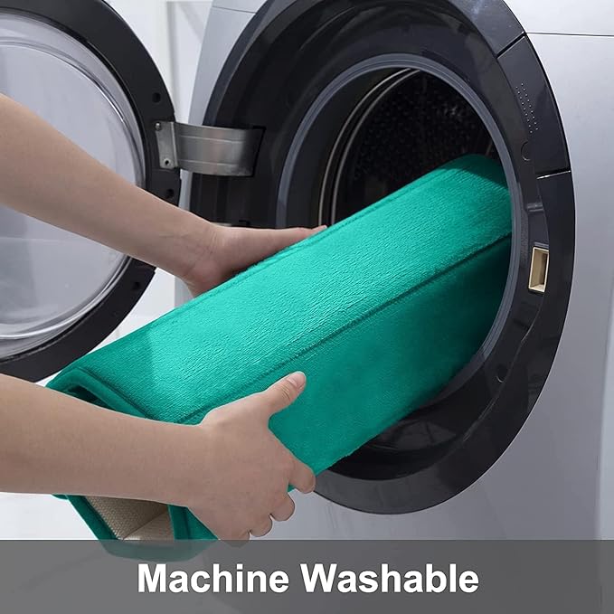 Buganda Memory Foam Bath Mat, 44" x 24", Ultra Soft and Non-Slip Bathroom Rugs, Water Absorbent and Machine Washable Bath Rug Runner for Bathroom, Shower, and Tub, Teal