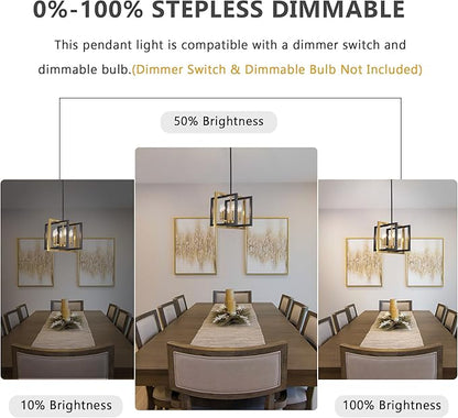 ANKYLHUA Black Gold Chandelier,6-Lights Ceiling Light Fixture E12,Adjustable Hight Pendant Lights Kitchen Island,Chandeliers for Dining Room,Bedroom,Entryway,Foyer