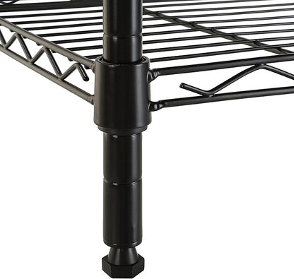 Amazon Basics 5-Shelf Tower Adjustable Storage Shelving Unit, Black, 16 D x 16 W x 54 H in