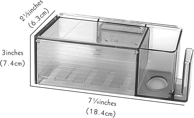 5 Slots Wall Mount Toothbrush Holder with Cover, Self Adhesive Toothbrush Storage Organizer for Shower, Toothpaste & Toothbrush Hanger for Bathroom, Medicine Cabinet, Dorm (Gray)