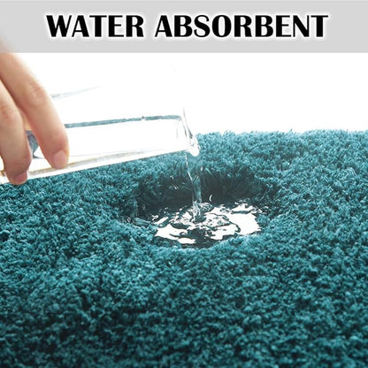 Suchtale Large Bathroom Rug Extra Soft and Absorbent Shaggy Bath Mat Machine Washable Microfiber Bathroom Non Slip Mat for Bath Floor Mats - Rubber Back (24 x 60 Teal)