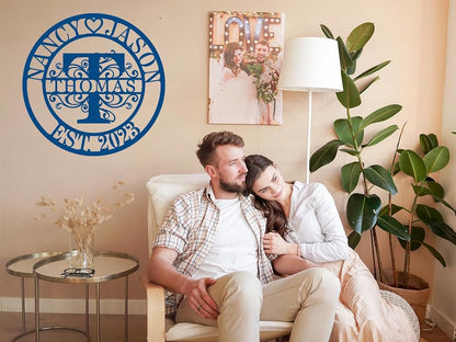 Wedding Gifts for Couples 2025, Personalized Metal Name Signs, Custom Name Signs, Custom Family Name Sign, Last Name Sign, Monogram Letters Wall Decor, House Warming Gifts New Home