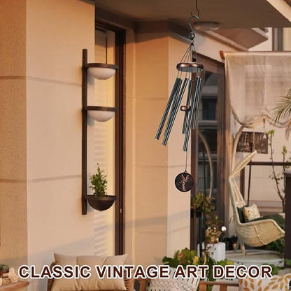 Wind Chimes for Outside, Angel Deep Tone Vintage Wind Chime Outdoor Clearance, Sympathy/Memorial/Festivals Gift for Mom Dad Grandma, Home Garden Patio Decor (32" Angel)