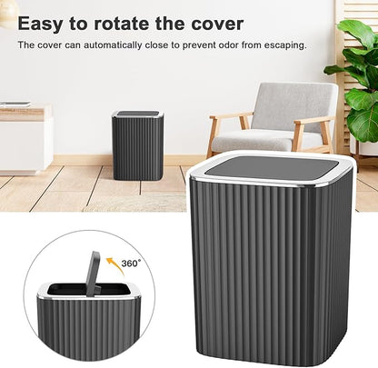 Umimile Black Bathroom Accessories Set, 9-Piece Bathroom Set with Toothbrush Holder, Toothbrush Cup, Soap Dispenser, Soap Dish, Vanity Tray, Toilet Brush Holder, Qtip Holder and Trash Can