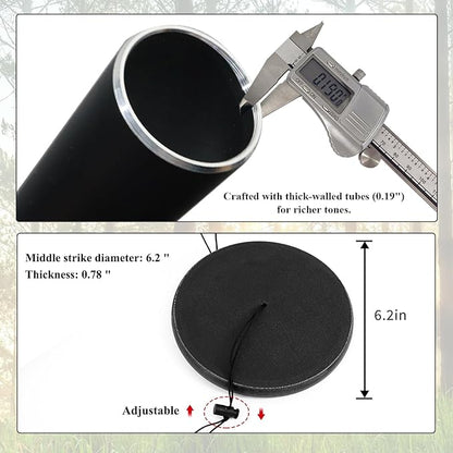 ASTARIN 65 in Wind Chimes for outisde - Extra Large Outdoor Handcrafted WindChimes,Deep Tone Metal Chimes for Garden Decor, Large Windchimes Deep Resonance, 2.27in Tubes Weather-Resistant, Black