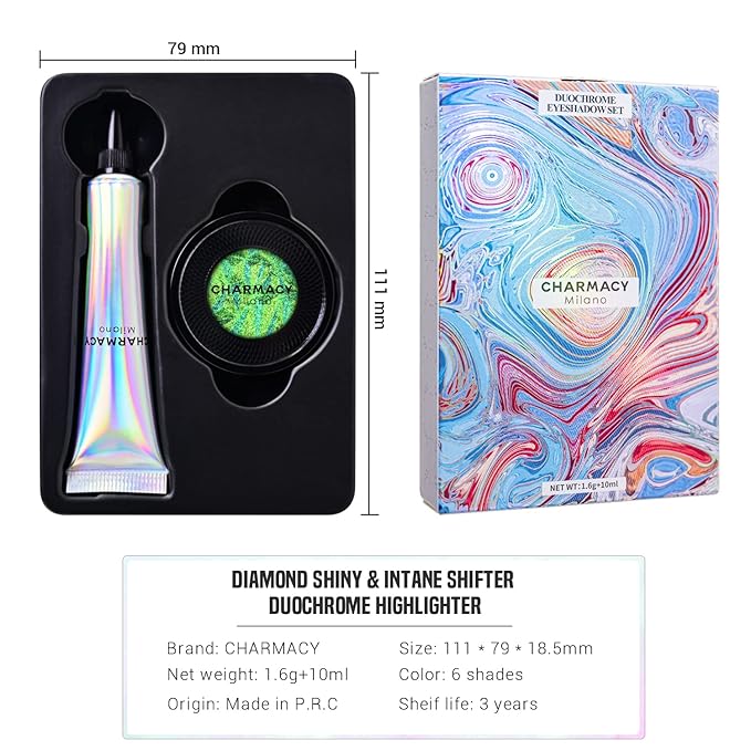 CHARMACY Duochrome Eyeshadow, Insane Shifters Chameleon Eyeshadow, Creates High-Impact, Metallic Eye Looks, 100% Vegan and Cruelty Free, 1.9g (#905)