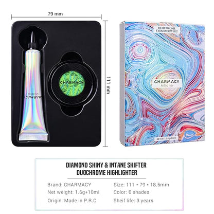 CHARMACY Duochrome Eyeshadow, Insane Shifters Chameleon Eyeshadow, Creates High-Impact, Metallic Eye Looks, 100% Vegan and Cruelty Free, 1.9g (#905)