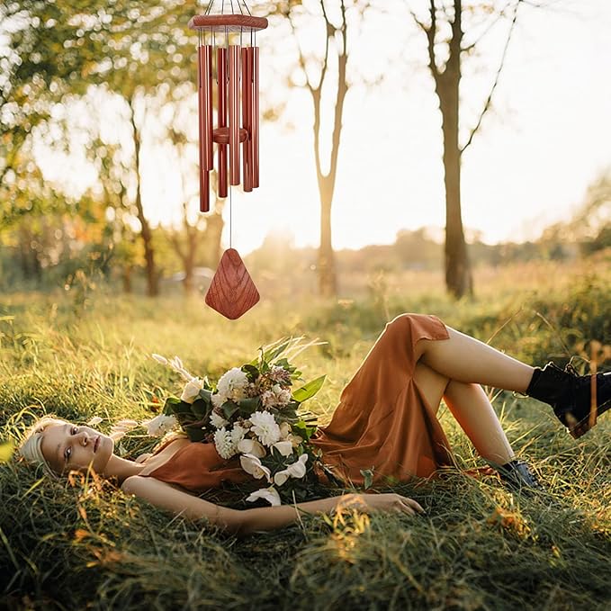 Wind Chimes for Outside, Wind Chimes Outdoor, Windchimes with 6 Tubes for Wedding,Mother's Day and Other Holidy Gifts