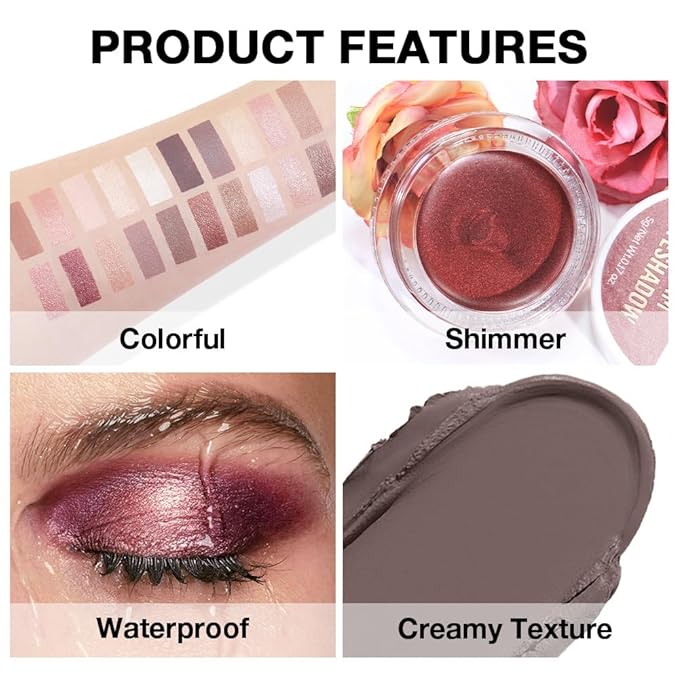 Single Cream Chocolate Matte Eyeshadow Palette Makeup, Natural Single Mini Instant Holographic Eyeshadow For Older Women, Sombras Crema Para Ojos, Talc, Paraben & Cruelty Free, 720