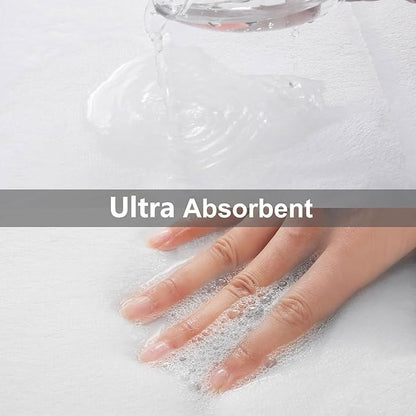 Buganda Memory Foam Bath Mat, 59" x 20", Ultra Soft and Non-Slip Bathroom Rugs, Water Absorbent and Machine Washable Bath Rug Runner for Bathroom, Shower, and Tub, White