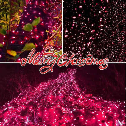 150LIGHTS PINK Extra-Bright With End Connectors Christmas Decorative Lights 9.72m UL Certified Mini String Light Set Waterproof for Home Garden Holiday Christmas Tree Party Patio Decor Wedding
