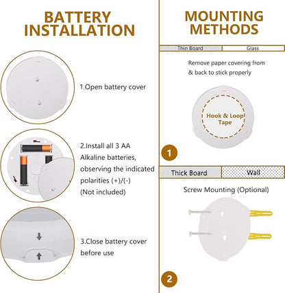Battery Operated Spotlights, Cordless Picture Light, Dimmable Accent Lighting, Wireless LED Puck Lights, Stick on Lights with Remote for Plant Photo Painting Art Dartboard Portrait