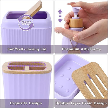 32PCS Bathroom Sets with Shower Curtain and Rugs Purple Bathroom Accessories Shower Curtain Set Bathroom Accessories Bathroom Decor