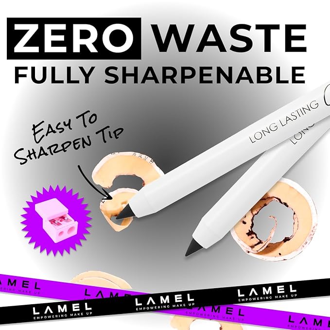 Black Eyeliner, Ultra Long Lasting Gel Eyeliner Pencil, Waterproof Eye Liner, Smudge Proof, Creamy Eye Pencil, Sweat Proof Makeup, Highly-Pigmented (401 Shade)