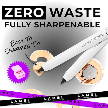 Black Eyeliner, Ultra Long Lasting Gel Eyeliner Pencil, Waterproof Eye Liner, Smudge Proof, Creamy Eye Pencil, Sweat Proof Makeup, Highly-Pigmented (401 Shade)