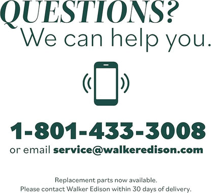 Walker Edison Arundo Fluted TV Stand for TVs up to 65 Inches, 58" TV Stand, Mocha