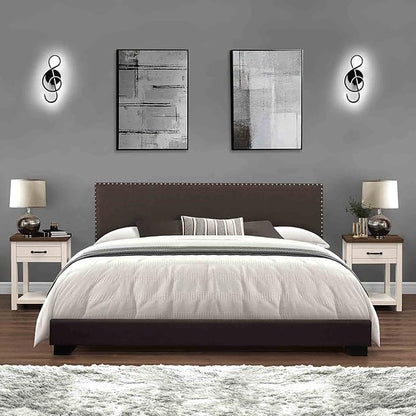 XEYOU 22W Modern Wall Sconce Lighting Indoor LED Creative Wall Light Fixture Music Symbol Art Decoration Wall Lamp for Living Room Bedroom Stair Corridor (Black 6000Kelvin)