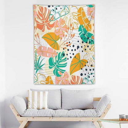 ICMOLYYENLO Tropical Palm Leaves Wall Tapestry, Wall Art for Room Decoration Beautiful Wall Hanging for Bedroom Living Room Dormitory Apartment 40x60 Inch