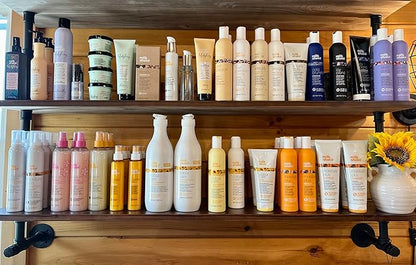 ROGMARS Industrial Pipe Shelves Shelving 48 inch with Solid Wood Planks Farmhouse Pipe Book Shelves Wall Mounted,Industrial Floating Shelves Bar Shelving Rustic Shelves 2 Tier for Kitchen,Living Room