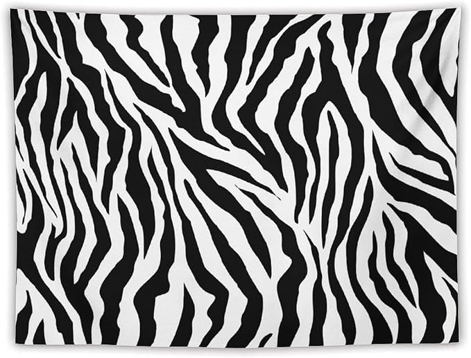 HZOHNAGO Zebra Print Tapestry Nature Wild Animals Black and White Stripe Printed Wall Tapestry Painting Wall Hanging for Bedroom Living Room Dorm 80" W x 60" H