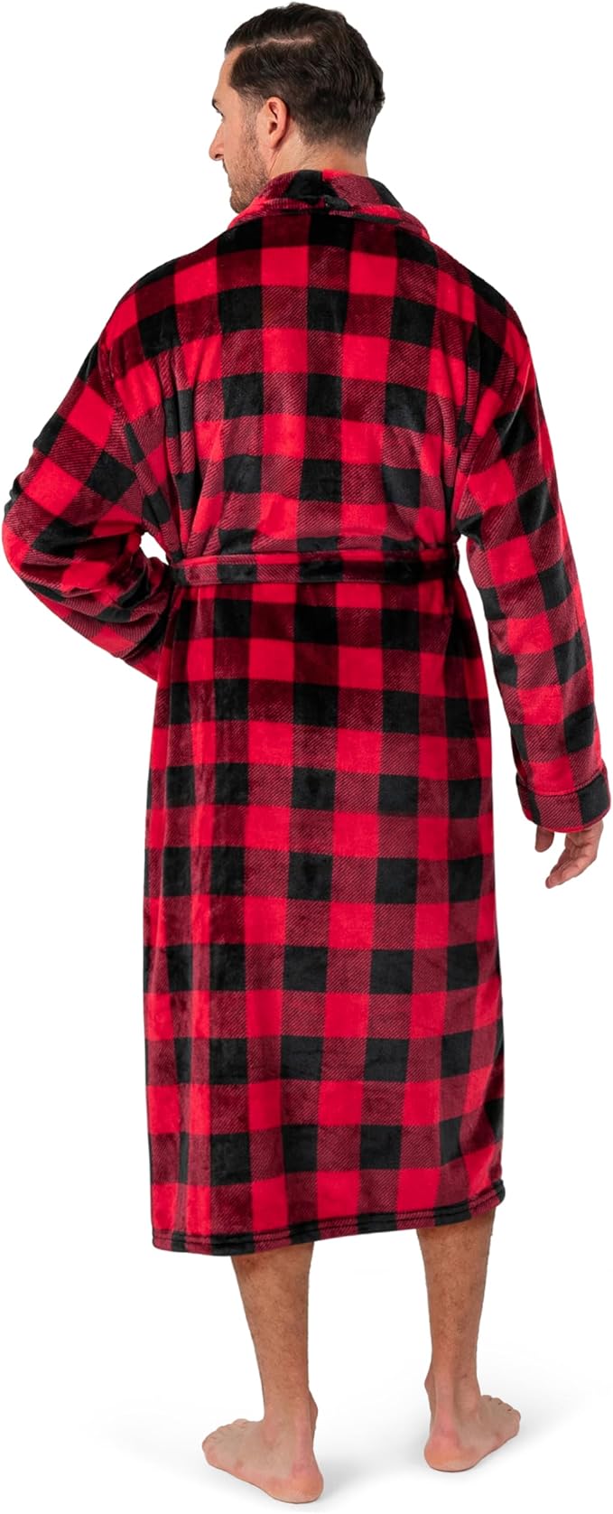 PAVILIA Mens Soft Robe | Warm Fleece Robes for Men, Soft Spa Bathrobe with Shawl Collar and Pockets