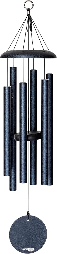 Corinthian Bells by Wind River – 30 inch Midnight Blue Wind Chime for Patio, Backyard, Garden, and Outdoor Decor (Aluminum Chime) Made in The USA