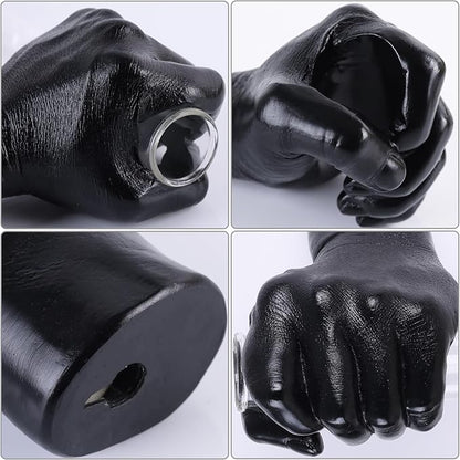 Black Wall Sculptures, Hand Vases Home Decor, Wall Mount Art Sculpture, Unique Wall Art Statue, Funky Flower Vase Decorations, Modern Eclectic Hanging Decor,Glass Test Tube Vase