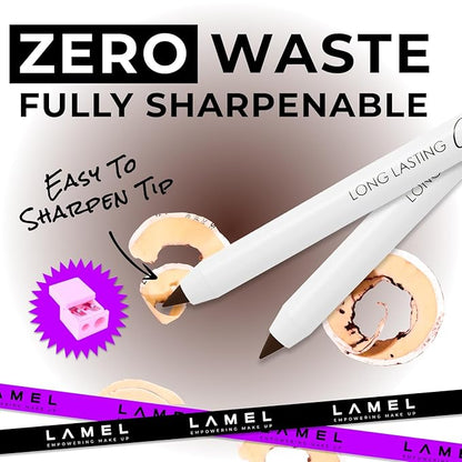 Burgudy Eyeliner, Ultra Long Lasting Gel Eyeliner Pencil, Waterproof Eye Liner, Smudge Proof, Creamy Eye Pencil, Waterline, Sweat Proof Makeup, Highly-Pigmented (406 Shade)