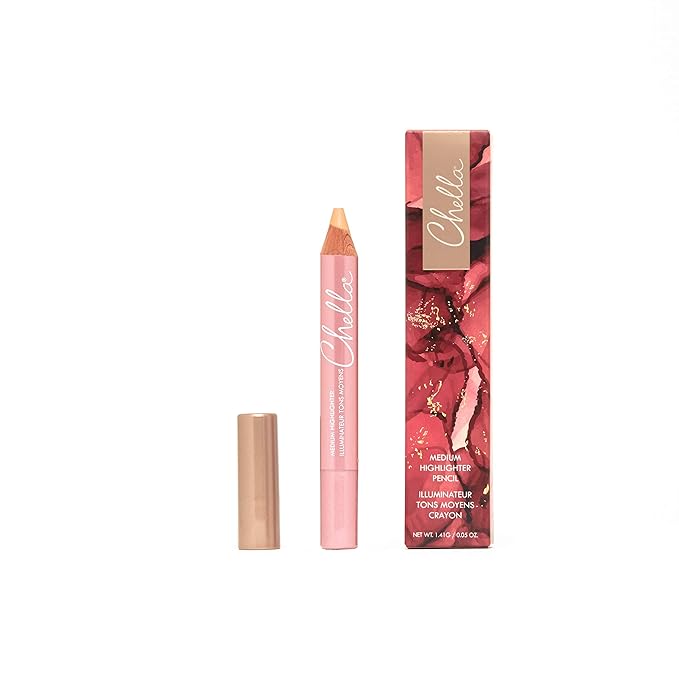 Chella Highlighter Makeup Pencil - Vegan, Cruelty Free, Paraben Free, Gluten Free - Use as a Highlighter, Concealer and Under Eye Liner (Medium Matte)