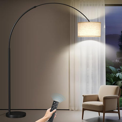 SUNMORY 82" Tall Arc Floor Lamps for Living Room, Large Floor lamp with Remote Control, Modern Curved Floor lamp, Corner Lamp for Dining Room, Office