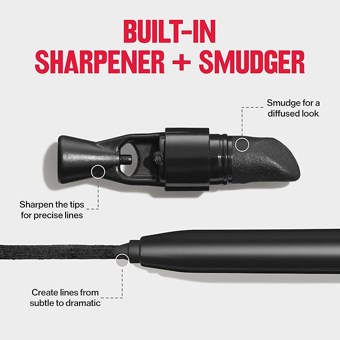 REVLON ColorStay Pencil Waterproof Eyeliner, Smudge-Proof, Eye Makeup with Built-In Sharpener, 215 White, 0.01 oz