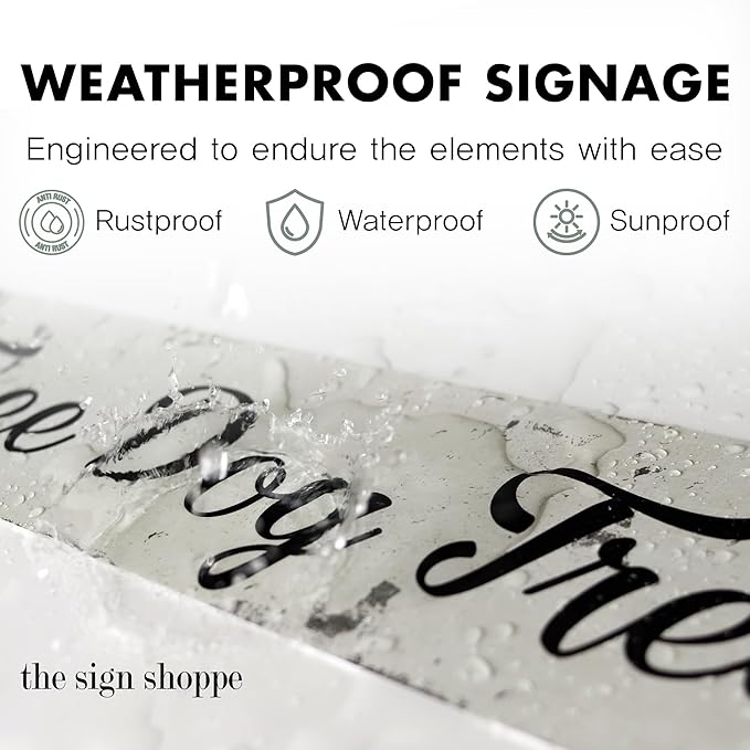 Rustic Custom Metal Sign - Custom Sign for Indoor or Outdoor Use (Rustic Tan Border)