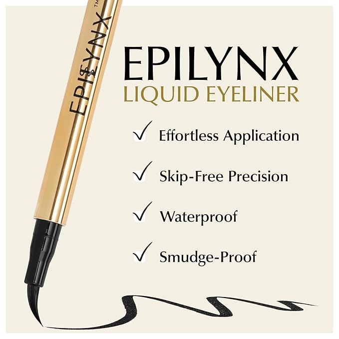 Waterproof Liquid Eyeliner - Smudge-Proof, Long-Lasting Vegan Liquid Eyeliner Pen with Precision Tip for Smooth Application, Gluten-Free, Hypoallergenic Eye Liner - 2mL Black