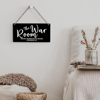 Black Decor Rustic War Room Decor Christian Bible Verse Wood Decoration Sign Regalos Cristianos Para Mujer Scripture Printed Wood Sign Wall Art Religious Gifts Faith Based Gifts