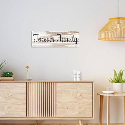 CHAOSETKEN Custom Text Sign Wall Art Personalized Family Quote Wall Decor Family Sign Canvas Prints Customized Wood Text Quote Pictures Rustic Farmhouse Decor Framed (15L x 5W)